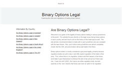 Desktop Screenshot of binaryoptionslegal.com