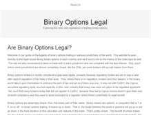 Tablet Screenshot of binaryoptionslegal.com